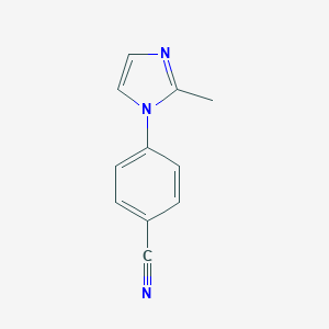 molecular formula C11H9N3 B043745 4-(2-methyl-1H-imidazol-1-yl)benzonitrile CAS No. 122957-50-0