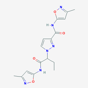 N-(3-methyl-1,2-oxazol-5-yl)-1-[1-[(3-methyl-1,2-oxazol-5-yl)amino]-1-oxobutan-2-yl]pyrazole-3-carboxamide