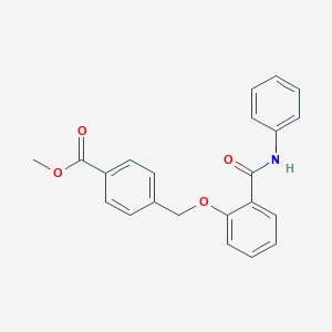 molecular formula C22H19NO4 B437453 Methyl 4-[[2-(phenylcarbamoyl)phenoxy]methyl]benzoate CAS No. 673445-12-0
