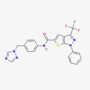 1-PHENYL-N~5~-[4-(1H-1,2,4-TRIAZOL-1-YLMETHYL)PHENYL]-3-(TRIFLUOROMETHYL)-1H-THIENO[2,3-C]PYRAZOLE-5-CARBOXAMIDE