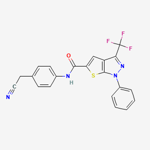 N~5~-[4-(CYANOMETHYL)PHENYL]-1-PHENYL-3-(TRIFLUOROMETHYL)-1H-THIENO[2,3-C]PYRAZOLE-5-CARBOXAMIDE