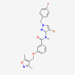 N-[4-bromo-1-(4-fluorobenzyl)-1H-pyrazol-3-yl]-3-[(3,5-dimethyl-4-isoxazolyl)methoxy]benzamide