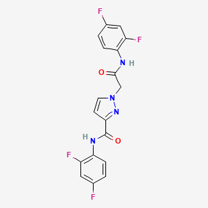 1-[2-(2,4-difluoroanilino)-2-oxoethyl]-N-(2,4-difluorophenyl)pyrazole-3-carboxamide