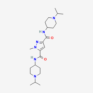 molecular formula C22H38N6O2 B4374638 N~3~,N~5~-BIS(1-ISOPROPYL-4-PIPERIDYL)-1-METHYL-1H-PYRAZOLE-3,5-DICARBOXAMIDE 