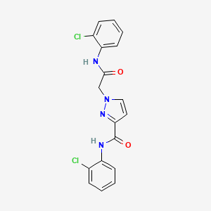 1-[2-(2-chloroanilino)-2-oxoethyl]-N-(2-chlorophenyl)pyrazole-3-carboxamide