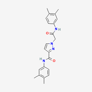 molecular formula C22H24N4O2 B4374683 1-[2-(3,4-DIMETHYLANILINO)-2-OXOETHYL]-N~3~-(3,4-DIMETHYLPHENYL)-1H-PYRAZOLE-3-CARBOXAMIDE 