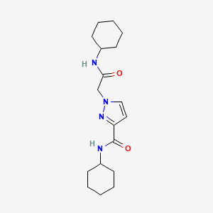 N~3~-CYCLOHEXYL-1-[2-(CYCLOHEXYLAMINO)-2-OXOETHYL]-1H-PYRAZOLE-3-CARBOXAMIDE