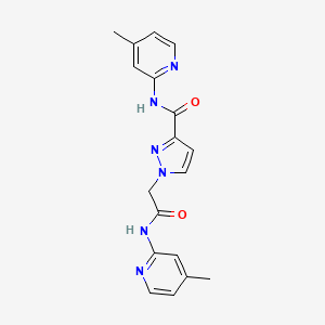 N-(4-methylpyridin-2-yl)-1-[2-[(4-methylpyridin-2-yl)amino]-2-oxoethyl]pyrazole-3-carboxamide