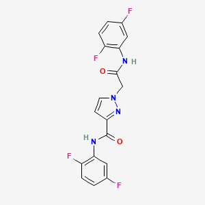 N-(2,5-difluorophenyl)-1-{2-[(2,5-difluorophenyl)amino]-2-oxoethyl}-1H-pyrazole-3-carboxamide