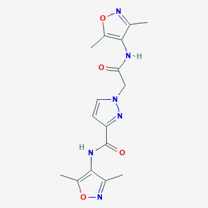 N-(3,5-dimethyl-1,2-oxazol-4-yl)-1-[2-[(3,5-dimethyl-1,2-oxazol-4-yl)amino]-2-oxoethyl]pyrazole-3-carboxamide