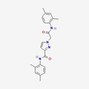 molecular formula C22H24N4O2 B4374724 1-[2-(2,4-DIMETHYLANILINO)-2-OXOETHYL]-N~3~-(2,4-DIMETHYLPHENYL)-1H-PYRAZOLE-3-CARBOXAMIDE 