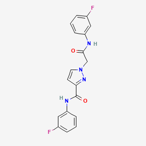 1-[2-(3-fluoroanilino)-2-oxoethyl]-N-(3-fluorophenyl)pyrazole-3-carboxamide