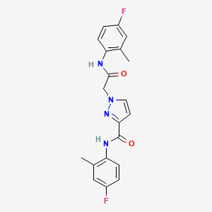 molecular formula C20H18F2N4O2 B4374738 1-[2-(4-FLUORO-2-METHYLANILINO)-2-OXOETHYL]-N~3~-(4-FLUORO-2-METHYLPHENYL)-1H-PYRAZOLE-3-CARBOXAMIDE 