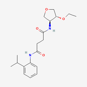 molecular formula C19H28N2O4 B4374760 N-[(3S,4R)-4-ethoxyoxolan-3-yl]-N'-(2-propan-2-ylphenyl)butanediamide 