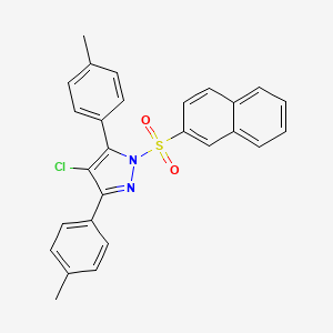 4-CHLORO-3,5-BIS(4-METHYLPHENYL)-1H-PYRAZOL-1-YL (2-NAPHTHYL) SULFONE