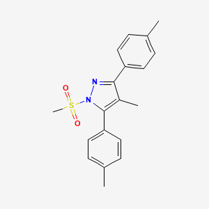 molecular formula C19H20N2O2S B4374777 4-methyl-3,5-bis(4-methylphenyl)-1-(methylsulfonyl)-1H-pyrazole 