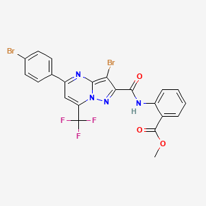 methyl 2-({[3-bromo-5-(4-bromophenyl)-7-(trifluoromethyl)pyrazolo[1,5-a]pyrimidin-2-yl]carbonyl}amino)benzoate