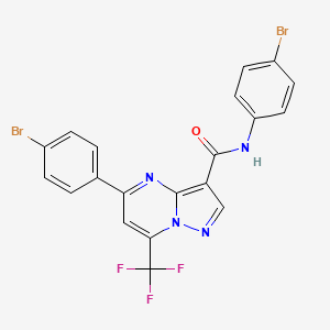 N,5-bis(4-bromophenyl)-7-(trifluoromethyl)pyrazolo[1,5-a]pyrimidine-3-carboxamide