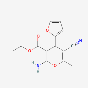 ethyl 2-amino-5-cyano-4-(2-furyl)-6-methyl-4H-pyran-3-carboxylate