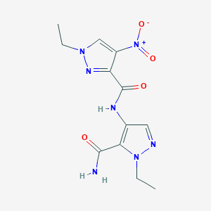 N-[5-(aminocarbonyl)-1-ethyl-1H-pyrazol-4-yl]-1-ethyl-4-nitro-1H-pyrazole-3-carboxamide