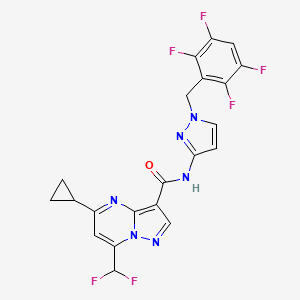 5-cyclopropyl-7-(difluoromethyl)-N-[1-(2,3,5,6-tetrafluorobenzyl)-1H-pyrazol-3-yl]pyrazolo[1,5-a]pyrimidine-3-carboxamide