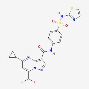 5-cyclopropyl-7-(difluoromethyl)-N-{4-[(1,3-thiazol-2-ylamino)sulfonyl]phenyl}pyrazolo[1,5-a]pyrimidine-3-carboxamide