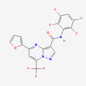 5-(2-furyl)-N-(2,3,5,6-tetrafluorophenyl)-7-(trifluoromethyl)pyrazolo[1,5-a]pyrimidine-3-carboxamide