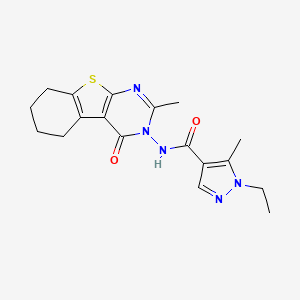 1-ETHYL-5-METHYL-N-[2-METHYL-4-OXO-5,6,7,8-TETRAHYDRO[1]BENZOTHIENO[2,3-D]PYRIMIDIN-3(4H)-YL]-1H-PYRAZOLE-4-CARBOXAMIDE