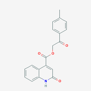 molecular formula C19H15NO4 B437498 2-(4-Methylphenyl)-2-oxoethyl 2-hydroxy-4-quinolinecarboxylate CAS No. 791788-86-8