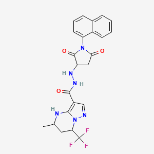 5-METHYL-N'~3~-[1-(1-NAPHTHYL)-2,5-DIOXOTETRAHYDRO-1H-PYRROL-3-YL]-7-(TRIFLUOROMETHYL)-4,5,6,7-TETRAHYDROPYRAZOLO[1,5-A]PYRIMIDINE-3-CARBOHYDRAZIDE