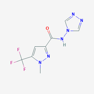 1-methyl-N-(4H-1,2,4-triazol-4-yl)-5-(trifluoromethyl)-1H-pyrazole-3-carboxamide