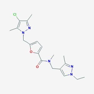 5-[(4-chloro-3,5-dimethyl-1H-pyrazol-1-yl)methyl]-N-[(1-ethyl-3-methyl-1H-pyrazol-4-yl)methyl]-N-methyl-2-furamide