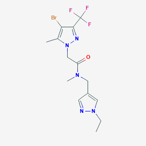 2-[4-bromo-5-methyl-3-(trifluoromethyl)-1H-pyrazol-1-yl]-N-[(1-ethyl-1H-pyrazol-4-yl)methyl]-N-methylacetamide