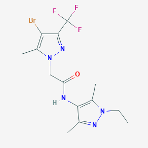 2-[4-bromo-5-methyl-3-(trifluoromethyl)-1H-pyrazol-1-yl]-N-(1-ethyl-3,5-dimethyl-1H-pyrazol-4-yl)acetamide