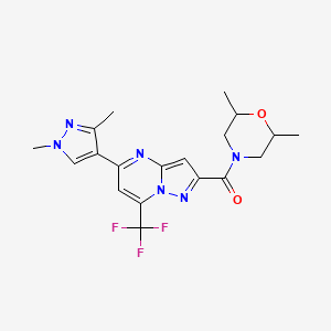 (2,6-DIMETHYLMORPHOLINO)[5-(1,3-DIMETHYL-1H-PYRAZOL-4-YL)-7-(TRIFLUOROMETHYL)PYRAZOLO[1,5-A]PYRIMIDIN-2-YL]METHANONE