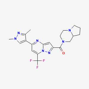 [5-(1,3-DIMETHYL-1H-PYRAZOL-4-YL)-7-(TRIFLUOROMETHYL)PYRAZOLO[1,5-A]PYRIMIDIN-2-YL][HEXAHYDROPYRROLO[1,2-A]PYRAZIN-2(1H)-YL]METHANONE