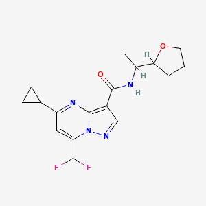 5-cyclopropyl-7-(difluoromethyl)-N-[1-(tetrahydro-2-furanyl)ethyl]pyrazolo[1,5-a]pyrimidine-3-carboxamide