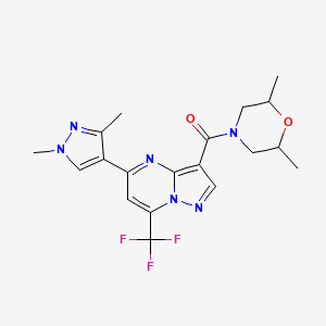 (2,6-DIMETHYLMORPHOLINO)[5-(1,3-DIMETHYL-1H-PYRAZOL-4-YL)-7-(TRIFLUOROMETHYL)PYRAZOLO[1,5-A]PYRIMIDIN-3-YL]METHANONE