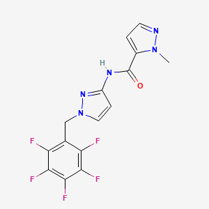 1-METHYL-N-[1-(2,3,4,5,6-PENTAFLUOROBENZYL)-1H-PYRAZOL-3-YL]-1H-PYRAZOLE-5-CARBOXAMIDE