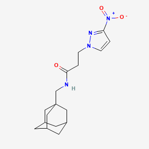 N-(1-adamantylmethyl)-3-(3-nitro-1H-pyrazol-1-yl)propanamide