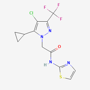 2-[4-chloro-5-cyclopropyl-3-(trifluoromethyl)-1H-pyrazol-1-yl]-N-(1,3-thiazol-2-yl)acetamide