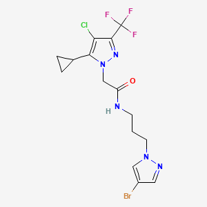 N-[3-(4-bromo-1H-pyrazol-1-yl)propyl]-2-[4-chloro-5-cyclopropyl-3-(trifluoromethyl)-1H-pyrazol-1-yl]acetamide