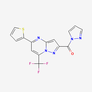 1H-PYRAZOL-1-YL[5-(2-THIENYL)-7-(TRIFLUOROMETHYL)PYRAZOLO[1,5-A]PYRIMIDIN-2-YL]METHANONE