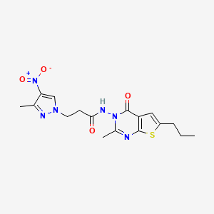 3-(3-METHYL-4-NITRO-1H-PYRAZOL-1-YL)-N-[2-METHYL-4-OXO-6-PROPYLTHIENO[2,3-D]PYRIMIDIN-3(4H)-YL]PROPANAMIDE