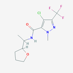 4-chloro-1-methyl-N-[1-(tetrahydro-2-furanyl)ethyl]-3-(trifluoromethyl)-1H-pyrazole-5-carboxamide