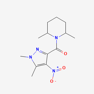 1-[(1,5-dimethyl-4-nitro-1H-pyrazol-3-yl)carbonyl]-2,6-dimethylpiperidine