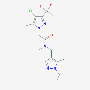 2-[4-chloro-5-methyl-3-(trifluoromethyl)-1H-pyrazol-1-yl]-N-[(1-ethyl-5-methyl-1H-pyrazol-4-yl)methyl]-N-methylacetamide