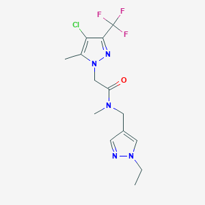 2-[4-chloro-5-methyl-3-(trifluoromethyl)-1H-pyrazol-1-yl]-N-[(1-ethyl-1H-pyrazol-4-yl)methyl]-N-methylacetamide