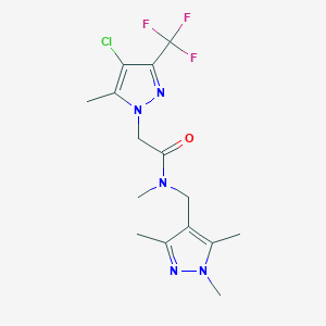 2-[4-chloro-5-methyl-3-(trifluoromethyl)-1H-pyrazol-1-yl]-N-methyl-N-[(1,3,5-trimethyl-1H-pyrazol-4-yl)methyl]acetamide