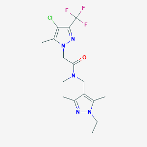 2-[4-chloro-5-methyl-3-(trifluoromethyl)-1H-pyrazol-1-yl]-N-[(1-ethyl-3,5-dimethyl-1H-pyrazol-4-yl)methyl]-N-methylacetamide